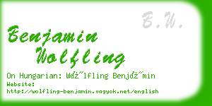 benjamin wolfling business card